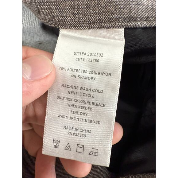 Kut From The Kloth Size 10 Flat Front Straight Leg Pants Gray Button Zip Pocket - Picture 11 of 12